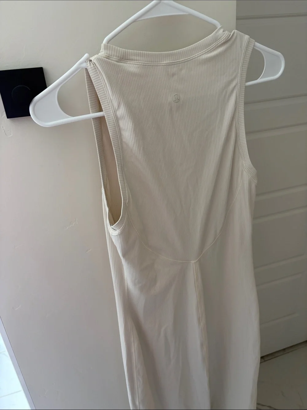 lululemon athletica Cream Sleeveless Ribbed Maxi Dress